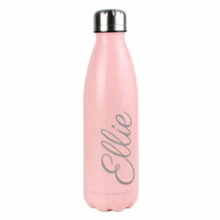 Personalised Pink Metal Insulated Drinks Bottle -Campus Gifts Sales p0104l63 1