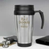 Personalised No.1 Daddy Travel Mug 2 Personalised No.1 Daddy Travel Mug -Campus Gifts Sales p0104m30 personalised no.1 daddy travel mug 1