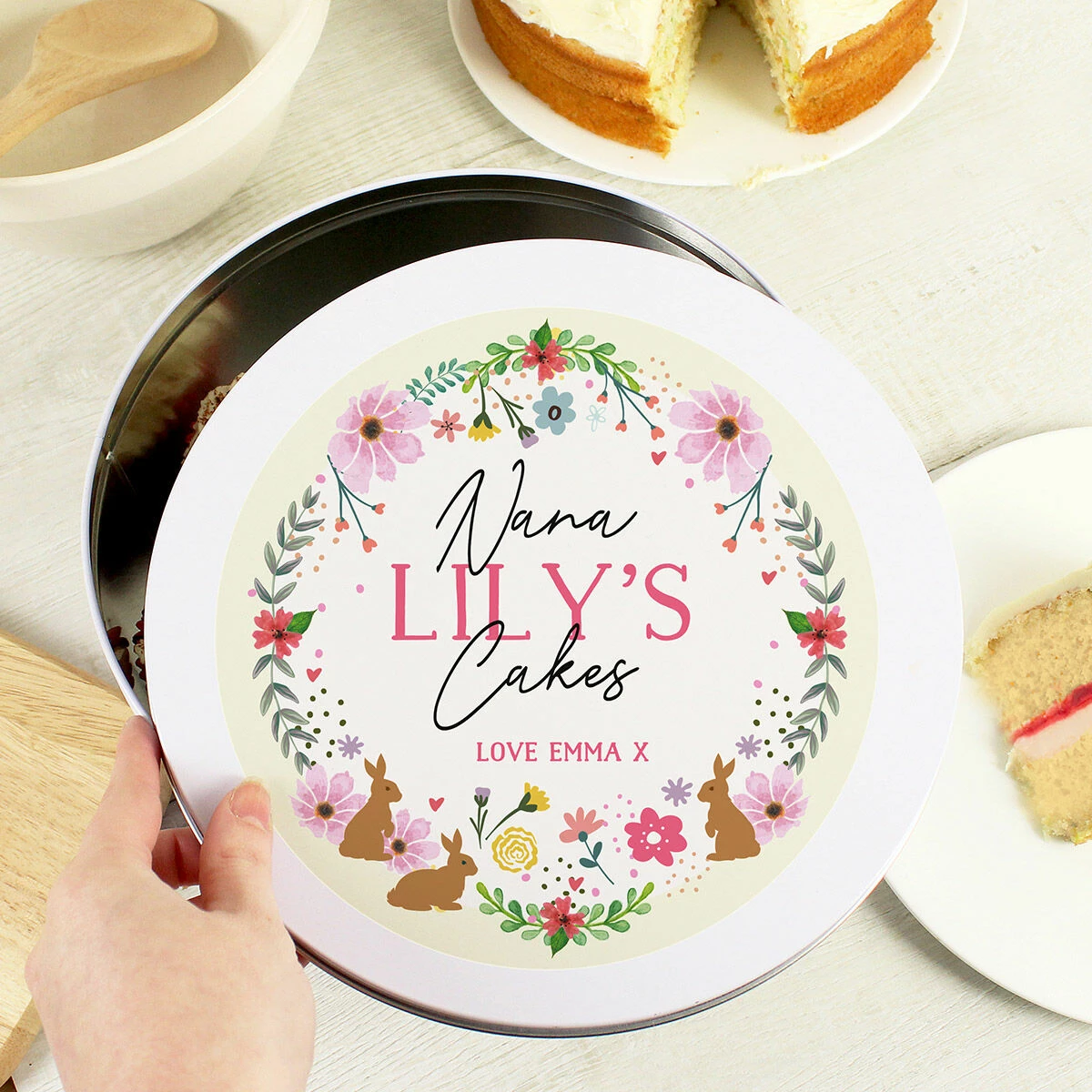 Personalised Springtime Cake Tin 4 Personalised Springtime Cake Tin - Image 2