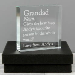 Personalised ‘Dictionary Definition’ Large Crystal Token -Campus Gifts Sales p0107g53 personalised dictionary definition large crystal token 3