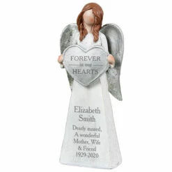 Personalised ‘Forever In Our Hearts’ Memorial Angel Ornament -Campus Gifts Sales p011395 1