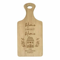 Personalised HOME Wooden Paddle Board -Campus Gifts Sales p011509 pmc personalised home round chopping board 11