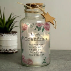 Personalised Floral Watercolour LED Glass Jar 9 Personalised Floral Watercolour LED Glass Jar -Campus Gifts Sales p050733 personalised floral watercolour led glass jar 2