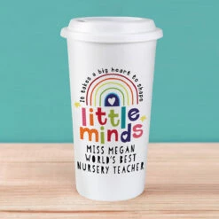 Personalised Teacher ‘Shape Little Minds’ Travel Mug -Campus Gifts Sales p0813b74