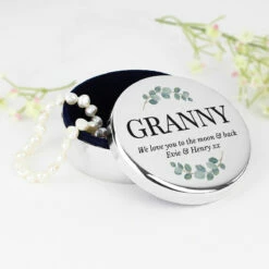 Personalised Botanical Round Trinket Box -Campus Gifts Sales p1004a12 personalised botanical round trinket box 3