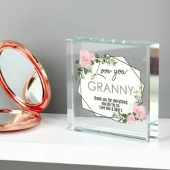 Personalised Abstract Rose Large Crystal Token -Campus Gifts Sales p1007d24 pmc personalised abstract rose crystal token 3