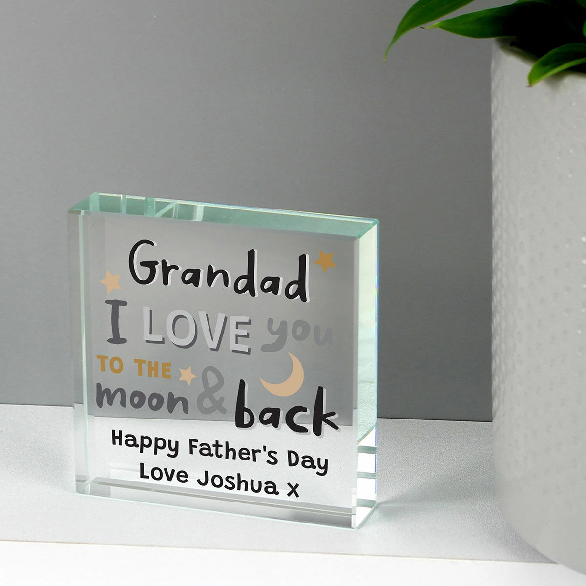 Personalised To The Moon And Back Large Crystal Token 5 Personalised To The Moon And Back Large Crystal Token - Image 3