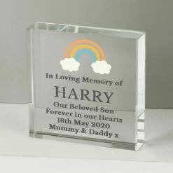 Rainbow Memorial Large Crystal Token