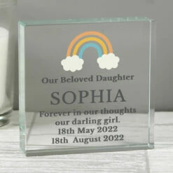 Rainbow Memorial Large Crystal Token 8 Rainbow Memorial Large Crystal Token -Campus Gifts Sales p1007e01 personalised rainbow memorial large crystal token 2