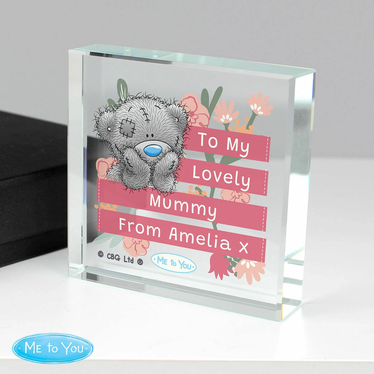 Me To You Personalised Floral Large Crystal Token 4 Me To You Personalised Floral Large Crystal Token - Image 2