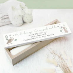 Personalised Woodland Animals Wooden Certificate Holder -Campus Gifts Sales p1011g03 pmc personalised woodland animals wooden certificate holder 2