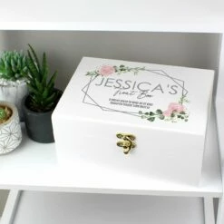 Personalised Abstract Rose White Wooden Keepsake Box -Campus Gifts Sales p1014b45 pmc personalised abstract rose white wooden keepsake box 4