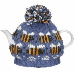 Pachamama Beehive Denim Tea Cosy -Campus Gifts Sales pachamama beehtcd beehive denim tea cosy 2