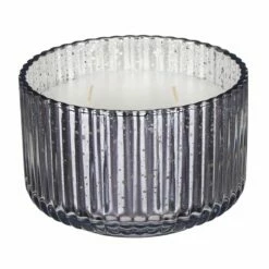 Paddywax Cypress & Fir Large 3 Wick Silver Mercury Glass Soy Candle