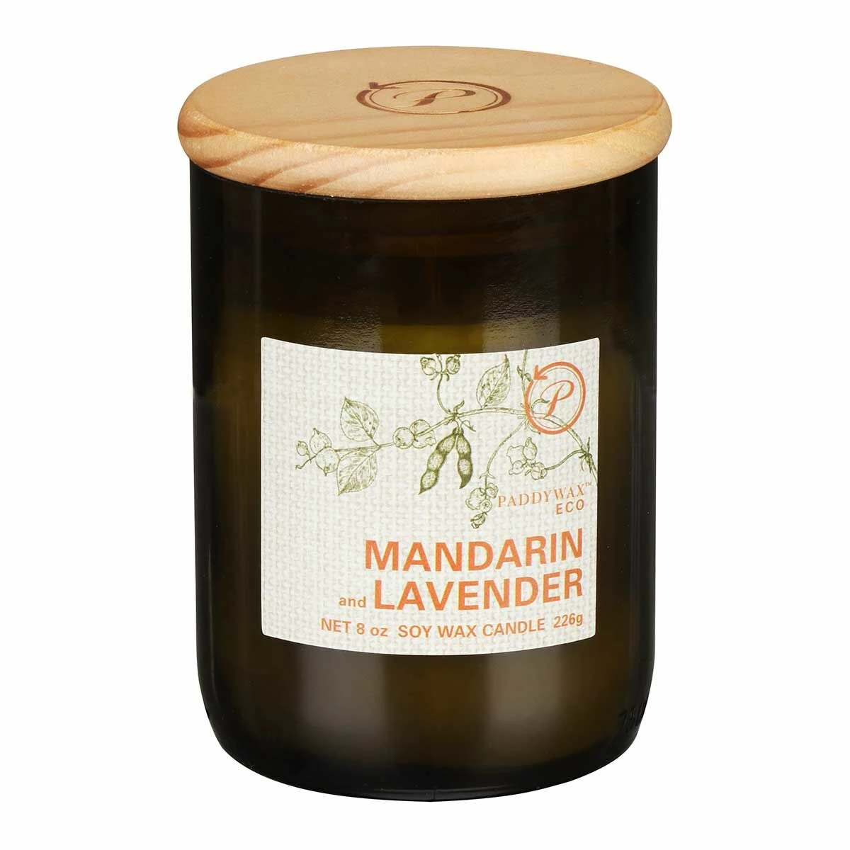 Paddywax Eco 226g Mandarin And Lavender Green Recycled Glass Soy Candle 3 Paddywax Eco 226g Mandarin And Lavender Green Recycled Glass Soy Candle