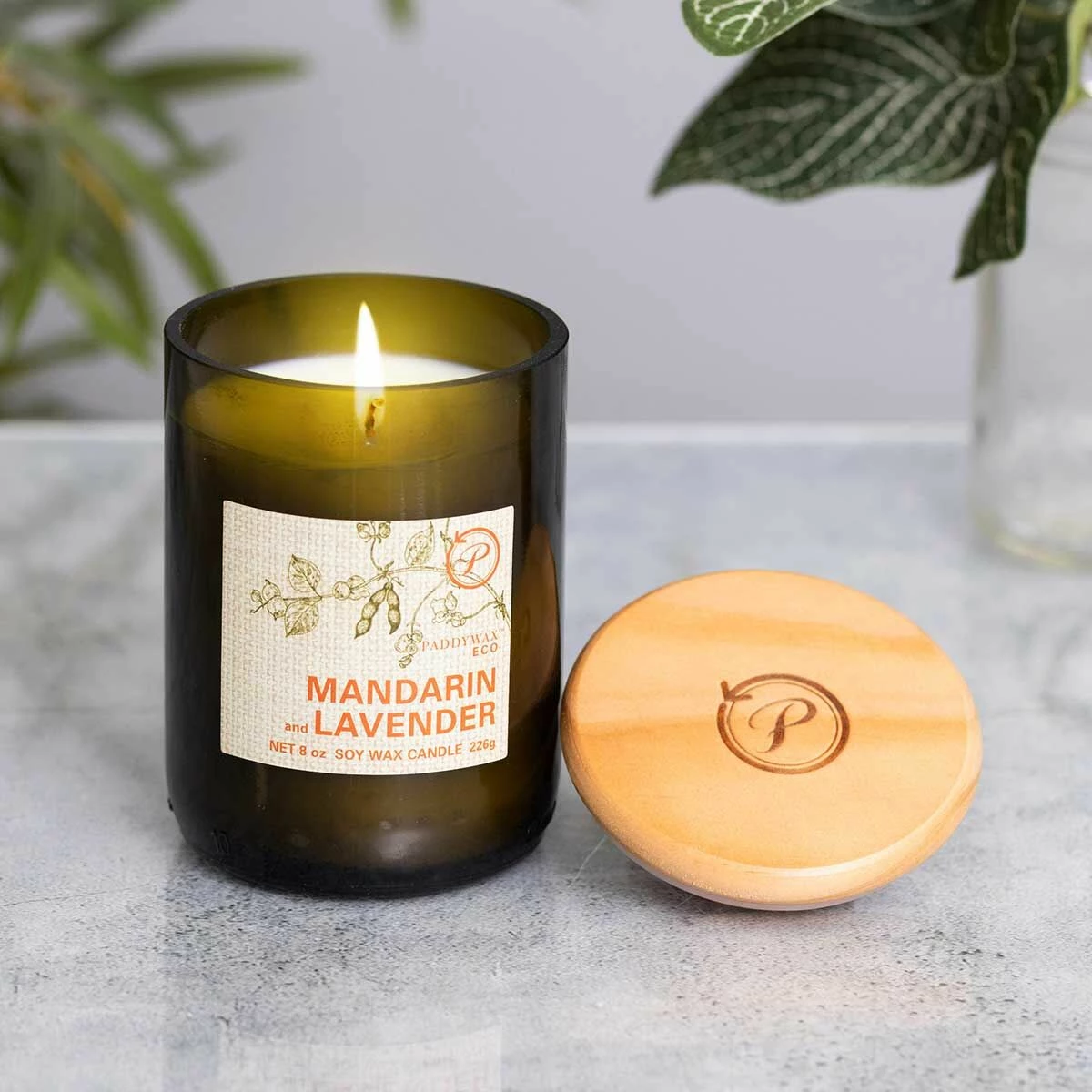 Paddywax Eco 226g Mandarin And Lavender Green Recycled Glass Soy Candle 4 Paddywax Eco 226g Mandarin And Lavender Green Recycled Glass Soy Candle - Image 2