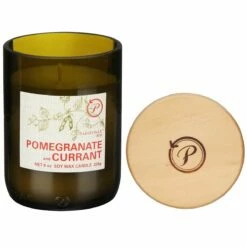 Paddywax Eco 226g Pomegranate And Currant Green Recycled Glass Soy Candle -Campus Gifts Sales paddywax eg04eu eco pomegranate currant recycled glass candle 03