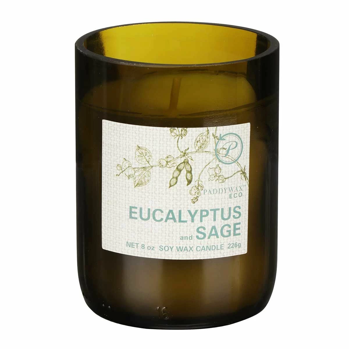 Paddywax Eco 226g Eucalyptus And Sage Green Recycled Glass Soy Candle 5 Paddywax Eco 226g Eucalyptus And Sage Green Recycled Glass Soy Candle - Image 3