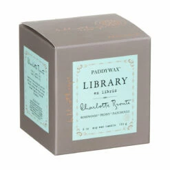 Paddywax Library 170g Charlotte Bronte Boxed Soy Candle -Campus Gifts Sales paddywax gl14eu library candle 3
