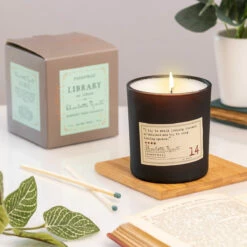 Paddywax Library 170g Charlotte Bronte Boxed Soy Candle -Campus Gifts Sales paddywax gl14eu library candle lifestyle