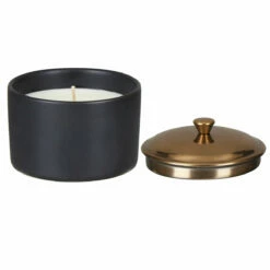 Paddywax Hygge 141g Bergamot & Mahogony Black Ceramic Soy Candle -Campus Gifts Sales paddywax hy503eu hygee bergamot mahogony black ceramic candle 02