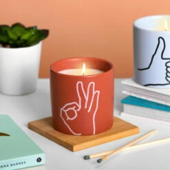 Paddywax Impressions 163g ‘OK’ Rosewater & Santal Soy Candle -Campus Gifts Sales paddywax im0506eu impressions candle lifestyle