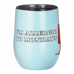 House Of Disaster Peanuts ‘I’m Allergic To Mondays’ Travel Tumbler -Campus Gifts Sales peacupmo house of disaster peanuts im allergic to mondays travel tumbler 02