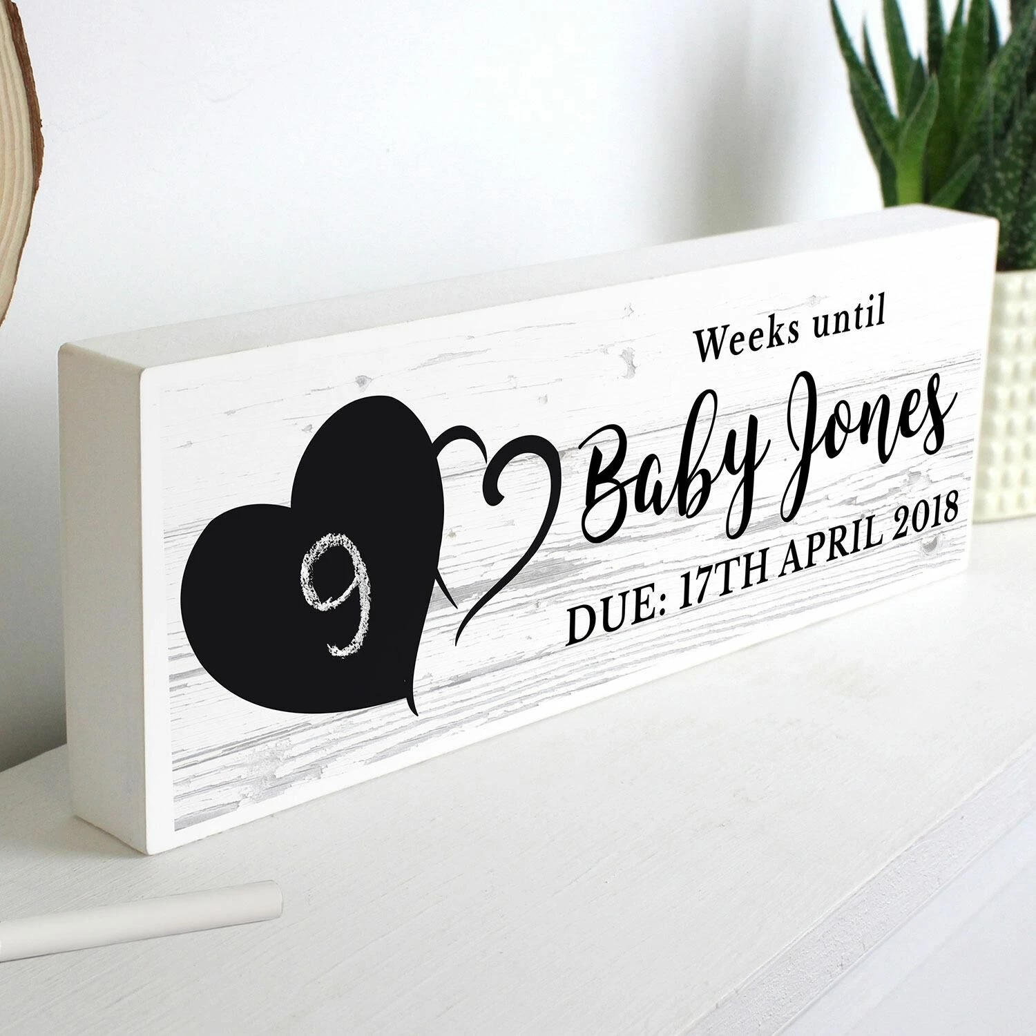 Personalised Rustic Countdown Wooden Block Sign 5 Personalised Rustic Countdown Wooden Block Sign - Image 3