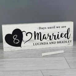 Personalised Rustic Countdown Wooden Block Sign 12 Personalised Rustic Countdown Wooden Block Sign -Campus Gifts Sales personalised memento company p1011d53 rustic chalk countdown wooden block sign 4