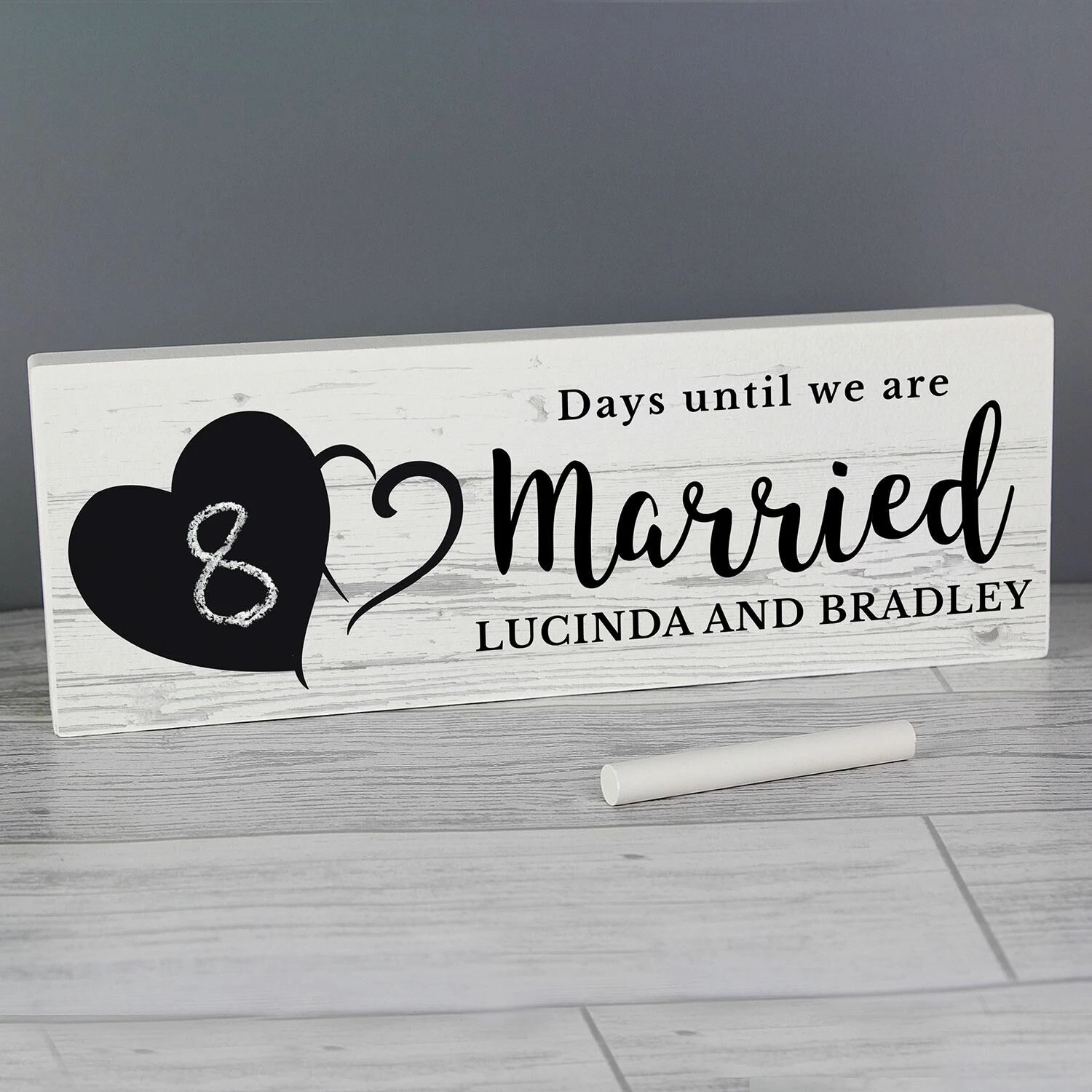 Personalised Rustic Countdown Wooden Block Sign 6 Personalised Rustic Countdown Wooden Block Sign - Image 4