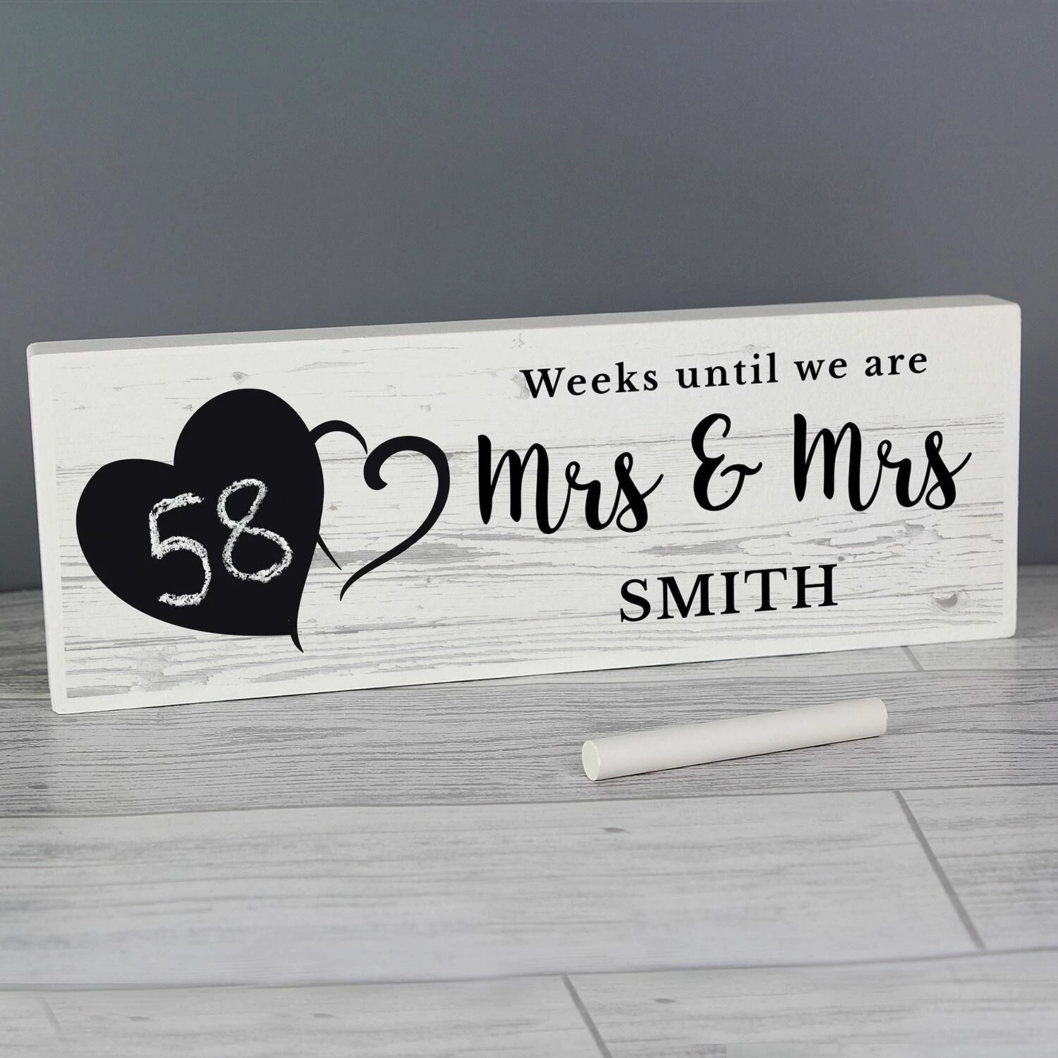 Personalised Rustic Countdown Wooden Block Sign 4 Personalised Rustic Countdown Wooden Block Sign - Image 2