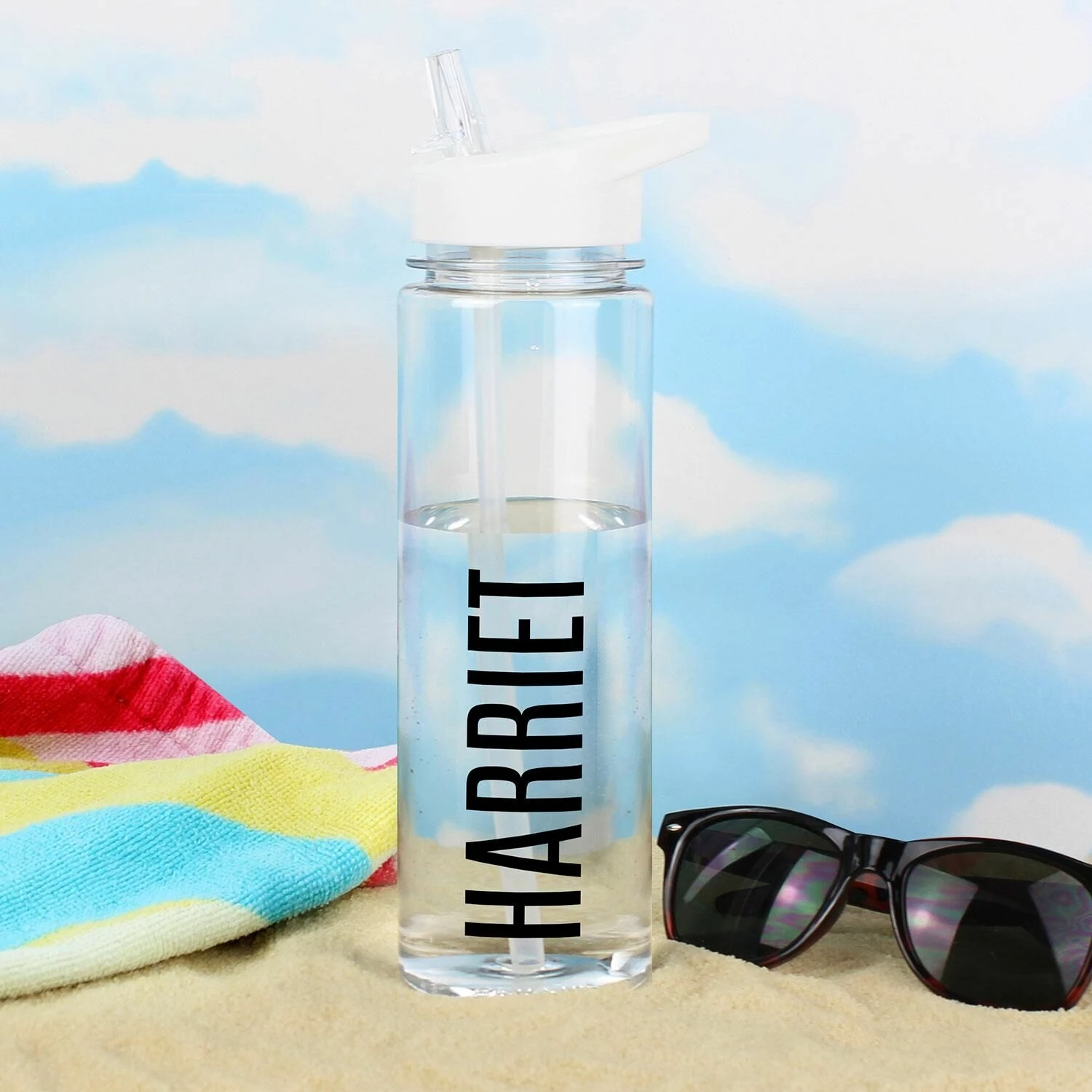 Personalised Black Letter Water Bottle 4 Personalised Black Letter Water Bottle - Image 2