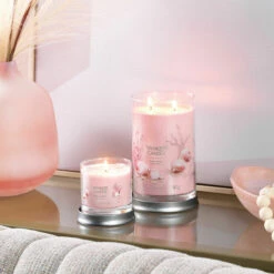 Yankee Candle Pink Sands Signature Large Tumbler Candle -Campus Gifts Sales pink sands signature collection lifestyle 1