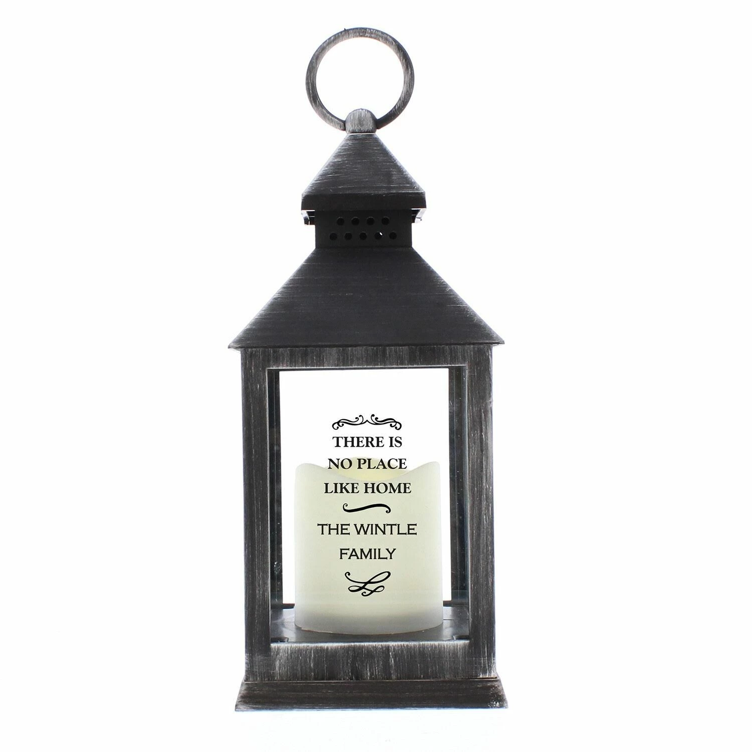 Personalised Antique Scroll Rustic Black Lantern 7 Personalised Antique Scroll Rustic Black Lantern - Image 5