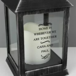 Personalised Antique Scroll Rustic Black Lantern 10 Personalised Antique Scroll Rustic Black Lantern -Campus Gifts Sales pmc p1007c18 black lantern 4