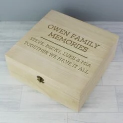 Personalised Large Wooden Keepsake Box -Campus Gifts Sales pmc p1014a53 wooden keepsake box 6