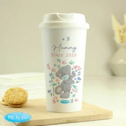 Me To You Personalised Floral Travel Mug