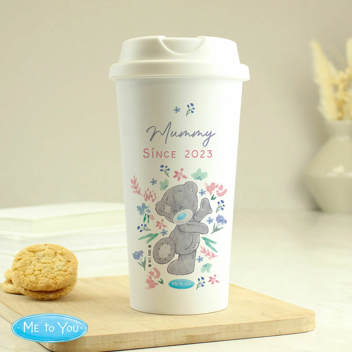 Me To You Personalised Floral Travel Mug 3 Me To You Personalised Floral Travel Mug