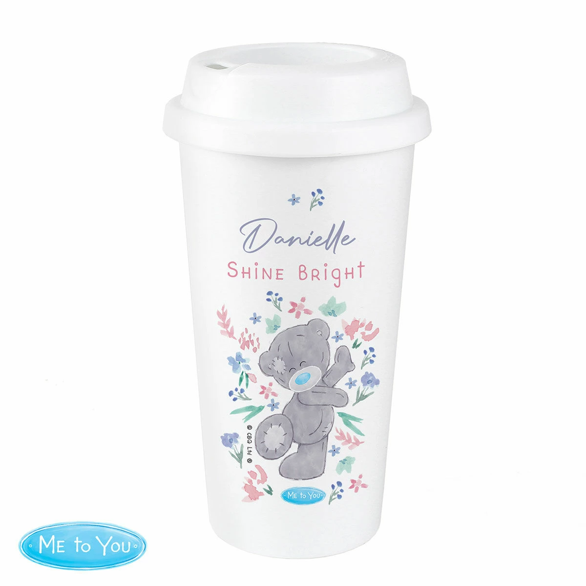 Me To You Personalised Floral Travel Mug 4 Me To You Personalised Floral Travel Mug - Image 2