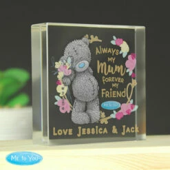 Me To You Personalised Mum Forever My Friend Crystal Token -Campus Gifts Sales pmc personalised p1007e39 me to you florever my friend crystal token 03