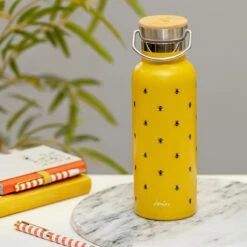 Joules Bees Metal Water Bottle -Campus Gifts Sales portico jls2104 j joules bees metal water bottle lifestyle