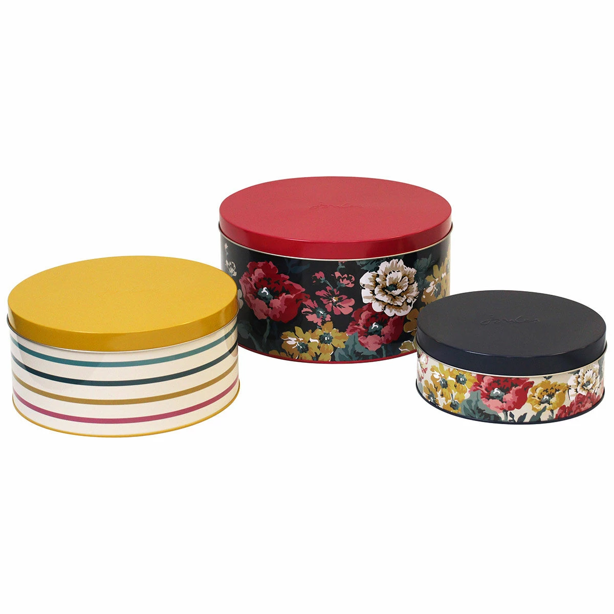 Joules Cambridge Floral Set Of 3 Nesting Cake Tins 4 Joules Cambridge Floral Set Of 3 Nesting Cake Tins - Image 2