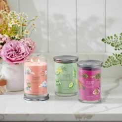 Yankee Candle Cucumber Mint Cooler Signature Large Tumbler Candle -Campus Gifts Sales ss23 signature collection lifestyle 7 1