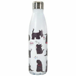 Eco Chic White Scatty Scotty Dogs 500ml Thermal Drinks Bottle