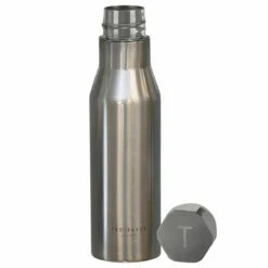 Ted Baker BOTMAN Shiny Silver Water Bottle