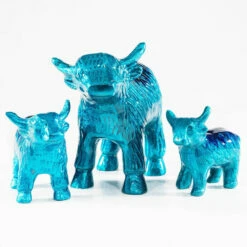 Tilnar Art Aluminark Brushed Aqua Large Highland Cow 7 Tilnar Art Aluminark Brushed Aqua Large Highland Cow -Campus Gifts Sales tilnar art aluminark brushed aqua highland cow group 1