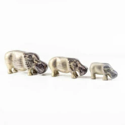 Tilnar Art Aluminark Brushed Silver Large Hippo -Campus Gifts Sales tilnar art aluminark brushed silver hippo group