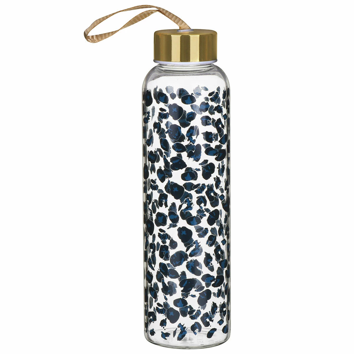 Widdop & Co Frida Leopard Print 420ml Glass Water Bottle 4 Widdop & Co Frida Leopard Print 420ml Glass Water Bottle - Image 2