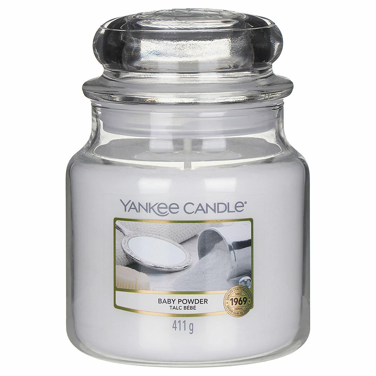 Yankee Candle Baby Powder Medium Jar Candle 3 Yankee Candle Baby Powder Medium Jar Candle