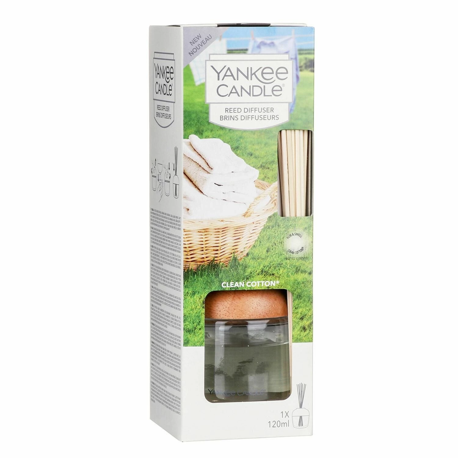 Yankee Candle Clean Cotton Reed Diffuser 4 Yankee Candle Clean Cotton Reed Diffuser - Image 2